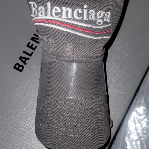 BalenciagaWomen's Political Campaign Cap In Smoked Gray - Picture 3 of 5